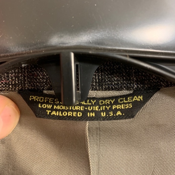 Vtg Bachrach Men’s 42R Blazer Sport Coat Charcoal Gray Windowpane - MAN IN WOOL - Picture 3 of 9